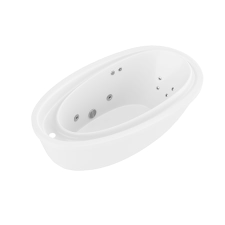 Anzzi Leni 5.9 ft. Jetted Whirlpool Tub with Reversible Drain in White FT-AZ202